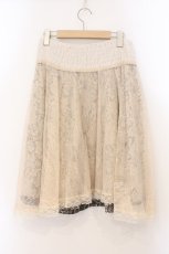 画像3: Ozz Croce / レース×サテンスカート  シャンパーンベージュ×アイボリー O-26-03-31-1026-OO-JA-IG-OS (3)