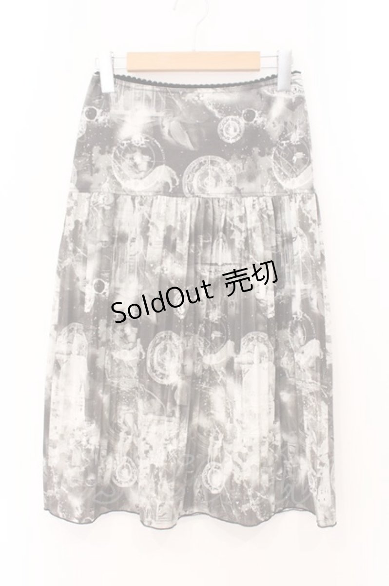 画像1: Ozz Croce / プリントプリーツスカート  ベージュ×ブラック系 O-26-03-31-1027-OO-SK-IG-OS (1)