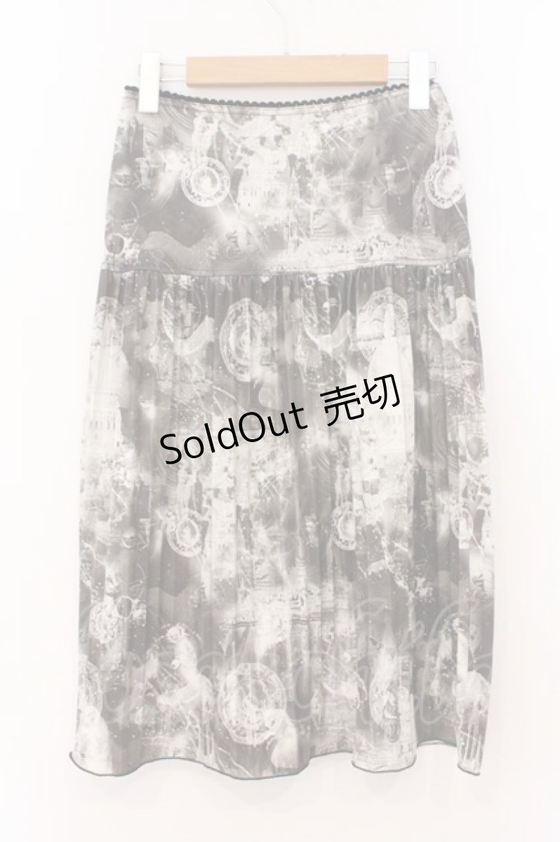 画像3: Ozz Croce / プリントプリーツスカート  ベージュ×ブラック系 O-26-03-31-1027-OO-SK-IG-OS (3)