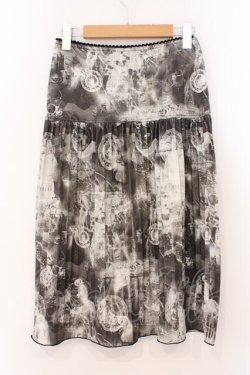 画像3: Ozz Croce / プリントプリーツスカート  ベージュ×ブラック系 O-26-03-31-1027-OO-SK-IG-OS