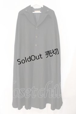 画像1: ATELIER BOZ / セルヴァンティスロングマント  ブラック O-26-03-31-1030-EL-CO-IG-OS