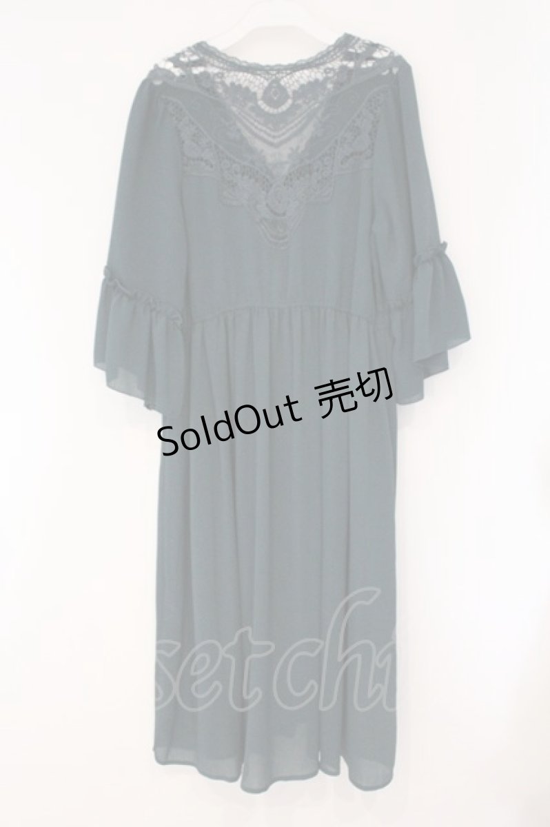画像3: axes femme / バックレースロングガウン M グリーン O-26-03-31-060-AX-TO-OW-OS (3)
