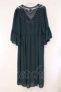 画像3: axes femme / バックレースロングガウン M グリーン O-26-03-31-060-AX-TO-OW-OS