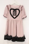 DearMyLove / ハートレースアップフリルワンピース M ピンク×クロ O-26-03-31-008-EL-OP-IG-OS