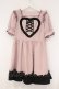 画像1: DearMyLove / ハートレースアップフリルワンピース M ピンク×クロ O-26-03-31-008-EL-OP-IG-OS (1)