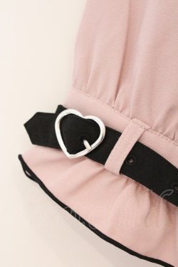 画像3: DearMyLove / ハートドットチュール重ねバックルブラウス M ピンク×クロ O-26-03-31-013-EL-BL-IG-OS