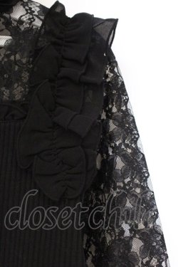 画像3: Secret Honey / レース切り替えテレコカットソー 0 クロ O-26-03-31-015-CA-TO-IG-OS