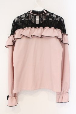 画像4: DearMyLove / ハートチョーカーレースフリルブラウス M ピンク O-26-03-31-019-EL-BL-IG-OS