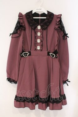 画像1: DearMyLove / キラキラビジューレース重ねフリルワンピース M(膝上) パープル O-26-03-31-022-EL-OP-IG-OS