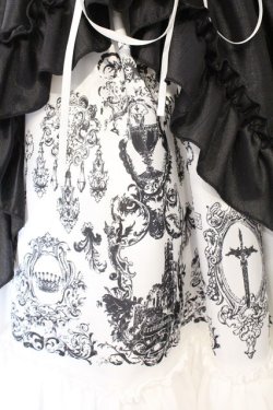 画像2: ATELIER PIERROT / Secret Chamber Corset 　ジャンパースカート 1 ブラック×ホワイト O-26-04-01-041-EL-OP-IG-OS