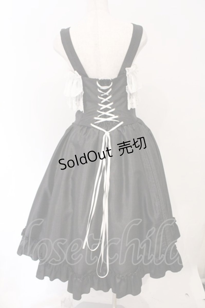 画像3: ATELIER PIERROT / Secret Chamber Corset 　ジャンパースカート 1 ブラック×ホワイト O-26-04-01-041-EL-OP-IG-OS (3)