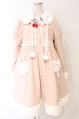 BABY,THE STARS SHINE BRIGHT / ゆらゆらいちごのうさみみコートワンピース  ピンク O-26-04-01-043-BA-CO-IG-OS