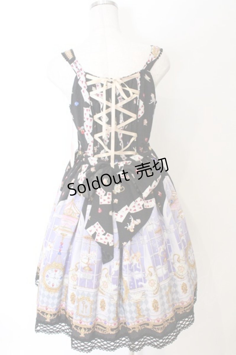 画像5: BABY,THE STARS SHINE BRIGHT / Alice in the Crystal Palace柄Heartジャンパースカート  クロ O-26-04-01-046-BA-OP-IG-OS (5)