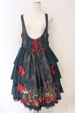 画像1: metamorphose / 【プラスサイズ】Rosy Gem〜魅惑のりんご〜フロントあきジャンパースカート 2 ビショップグリーン O-26-04-01-047-ME-OP-OW-OS