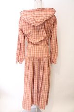 画像5: PINK HOUSE / チェックフート付き長袖ワンピース  ピンク O-26-04-01-049-LO-OP-OW-ZT657 (5)