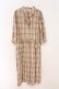 画像1: PINK HOUSE / ピコフリル使いチェックワンピース  ベージュ O-26-04-01-050-LO-OP-OW-OS (1)