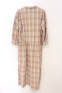 画像3: PINK HOUSE / ピコフリル使いチェックワンピース  ベージュ O-26-04-01-050-LO-OP-OW-OS