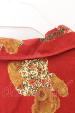 画像2: Karl Helmut / ハイビスカスクマ柄アロハシャツ  アカ O-26-04-01-051-EL-BL-OW-OS