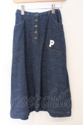 PINK HOUSE / 刺繍使いスウェットスカート  ブルー O-26-04-01-055-LO-SK-OW-OS