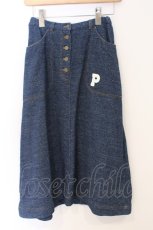 画像1: PINK HOUSE / 刺繍使いスウェットスカート  ブルー O-26-04-01-055-LO-SK-OW-ZT656 (1)