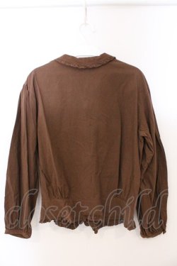 画像4: PINK HOUSE / スウェーデン刺繍使いブラウス  ブラウン O-26-04-01-056-LO-BL-OW-OS