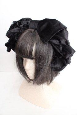 画像1: Hoshibako Works / お人形風ラッピングリボンカチューシャ  クロ O-26-04-01-007-LO-AC-IG-OS