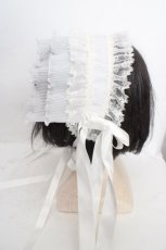 画像2: Luxmira / プリーツレースのヘッドドレス”Femme fatale”  シロ O-26-04-01-008-GO-AC-IG-OS (2)