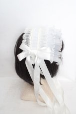 画像3: Luxmira / プリーツレースのヘッドドレス”Femme fatale”  シロ O-26-04-01-008-GO-AC-IG-OS (3)