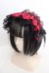画像1: MorunxMuunaStoik / Libraヘッドドレス  レッド×ブラック O-26-04-01-012-EL-ZA-IG-OS (1)