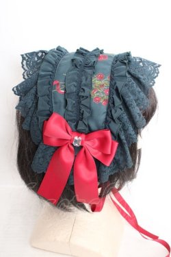 画像3: metamorphose / Rosy Gem〜魅惑のりんご〜レースフリルヘッドドレス  ビショップグリーン O-26-04-01-002-ME-AC-OW-OS