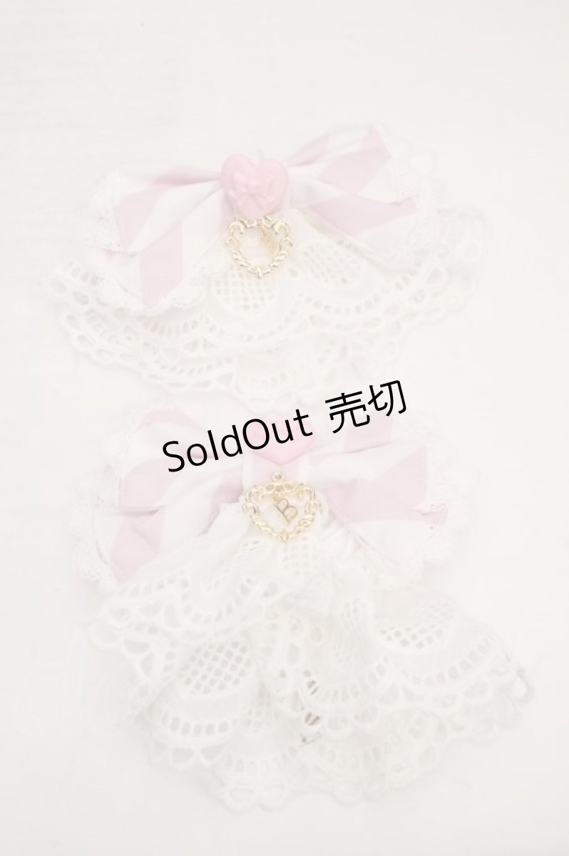 画像1: BABY,THE STARS SHINE BRIGHT / Patissiere Bonbon Ribbonお袖とめ  ピンク×シロ O-26-04-01-021-BA-OP-IG-OS (1)