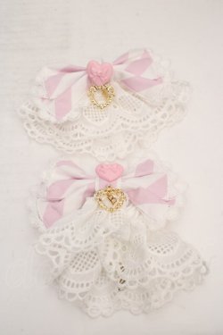 画像1: BABY,THE STARS SHINE BRIGHT / Patissiere Bonbon Ribbonお袖とめ  ピンク×シロ O-26-04-01-021-BA-OP-IG-OS