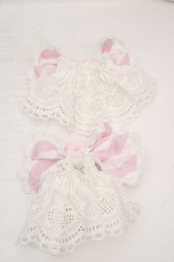 画像2: BABY,THE STARS SHINE BRIGHT / Patissiere Bonbon Ribbonお袖とめ  ピンク×シロ O-26-04-01-021-BA-OP-IG-OS