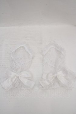 画像1: ATELIER PIERROT / レースグローブ　ショート丈　指ぬき  ホワイト O-26-04-01-029-EL-ZA-IG-OS