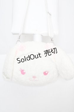 画像1: BABY,THE STARS SHINE BRIGHT / うさくみゃんのおかおBag  シロ×ピンク O-26-04-01-030-BA-BG-IG-OS