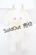 BABY,THE STARS SHINE BRIGHT / うさくみゃちゃんポシェット  オフシロ本体×イエローギンガムリボン O-26-04-01-031-BA-BG-IG-OS