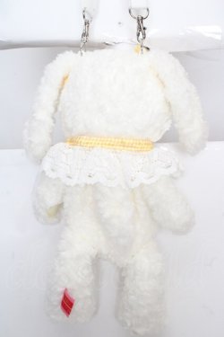 画像4: BABY,THE STARS SHINE BRIGHT / うさくみゃちゃんポシェット  オフシロ本体×イエローギンガムリボン O-26-04-01-031-BA-BG-IG-OS