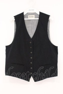 画像1: PINK HOUSE / ギンガム使いベスト  クロ O-26-04-02-001-LO-TO-OW-OS