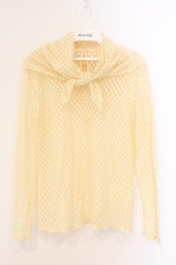 画像1: KANEKO ISAO / 透かし長袖トップス  生成り O-26-04-02-034-EL-TO-IG-OS