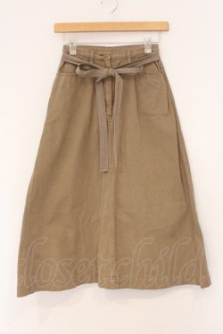 画像1: PINK HOUSE / うさぎワッペンデニムスカート  ベージュ O-26-04-02-037-LO-SK-IG-OS