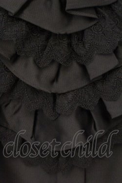 画像3: Moi-meme-Moitie / 薔薇レースストライプジャボ付きブラウス (9号) 9号 ブラック O-26-04-02-038-MO-BL-IG-OS