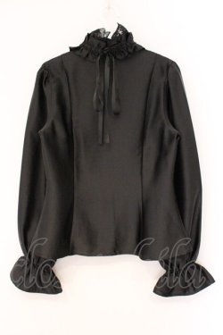 画像5: Moi-meme-Moitie / 薔薇レースストライプジャボ付きブラウス (9号) 9号 ブラック O-26-04-02-038-MO-BL-IG-OS