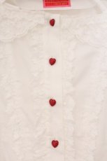 画像2: BABY,THE STARS SHINE BRIGHT / Cutie Whipped cream parfaitブラウス  シロ×えんじ O-26-04-02-041-BA-BL-IG-OS (2)