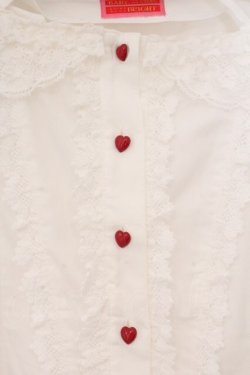 画像2: BABY,THE STARS SHINE BRIGHT / Cutie Whipped cream parfaitブラウス  シロ×えんじ O-26-04-02-041-BA-BL-IG-OS