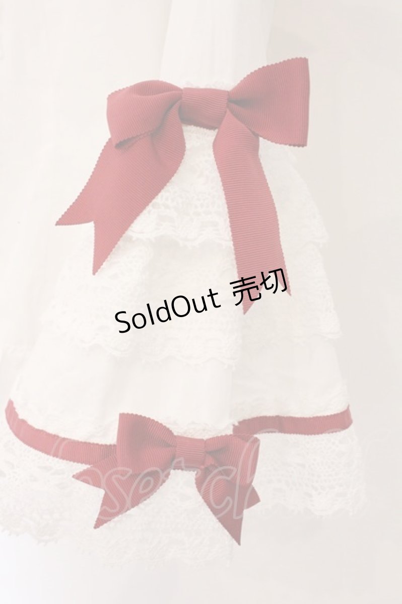 画像4: BABY,THE STARS SHINE BRIGHT / Cutie Whipped cream parfaitブラウス  シロ×えんじ O-26-04-02-041-BA-BL-IG-OS (4)