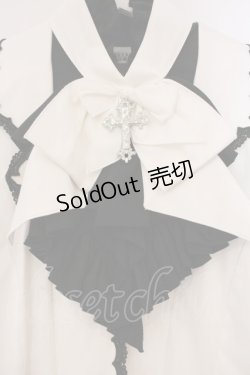 画像3: MARBLE / ボリュームタイ付きブラウス付き風ジャケット  ホワイト×ブラック O-26-04-02-042-GO-JA-IG-OS