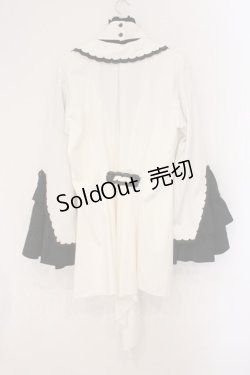 画像5: MARBLE / ボリュームタイ付きブラウス付き風ジャケット  ホワイト×ブラック O-26-04-02-042-GO-JA-IG-OS