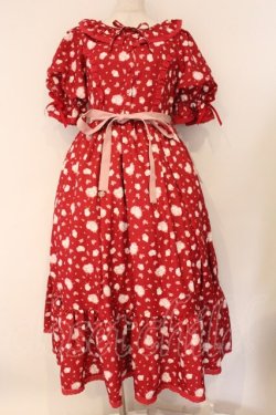 画像1: Chalmiere / マロンクリーム/ワンピース M アカ O-26-04-02-043-0-OP-OW-OS