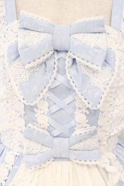 画像2: Chalmiere / ブリリアントローズジャンパースカート M サックス O-26-04-02-044-0-OP-OW-OS