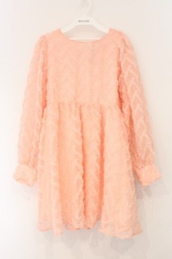 画像1: merry jenny / fluffyパフスリーブミニワンピース F ピンク（オレンジ寄り） O-26-04-02-051-LO-OP-OW-OS